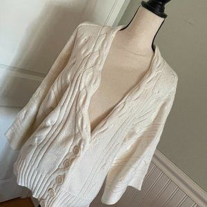 Coldwater Creek Cream Cardigan never worn large womens